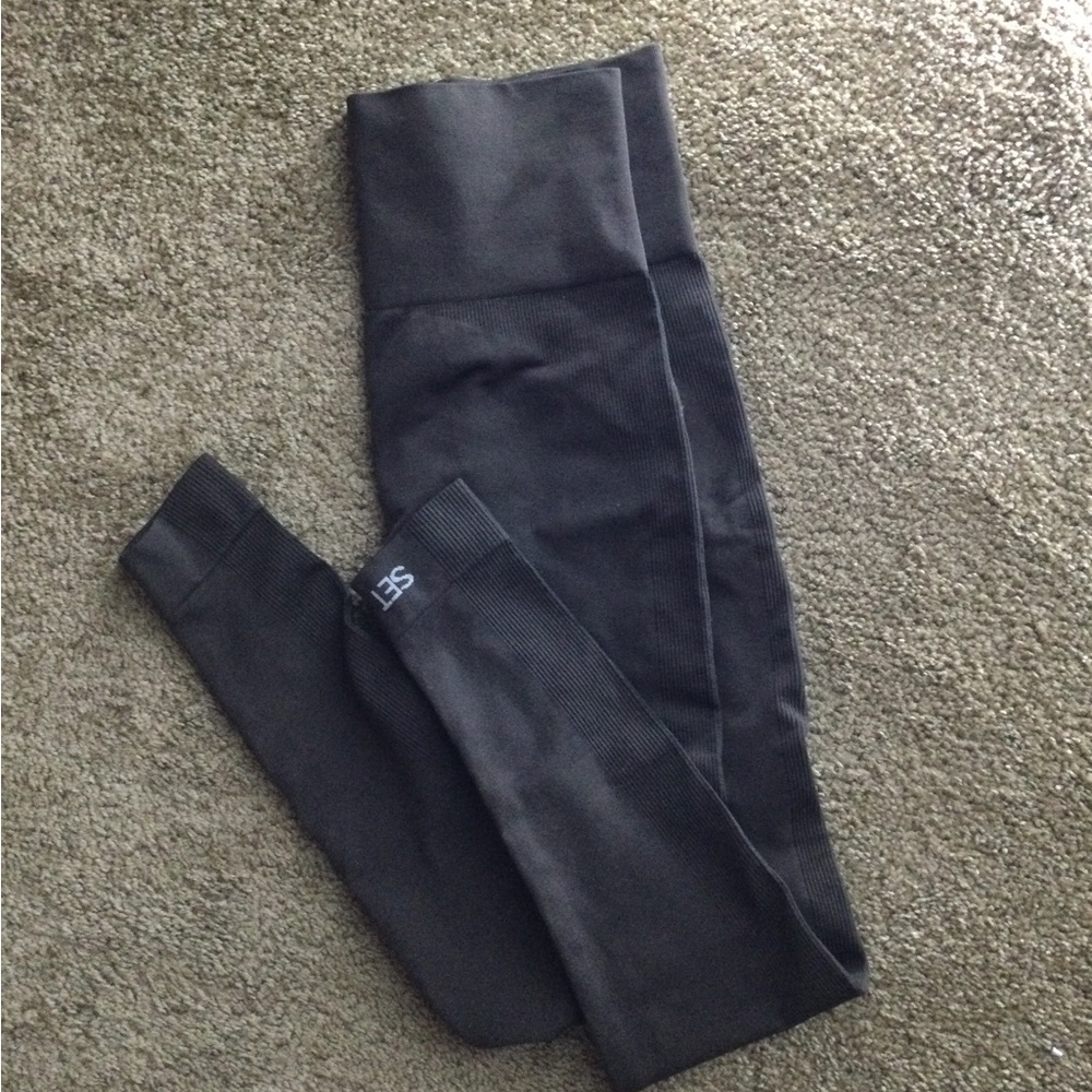 Set Active Brown Leggings Size Medium